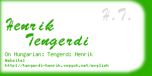 henrik tengerdi business card